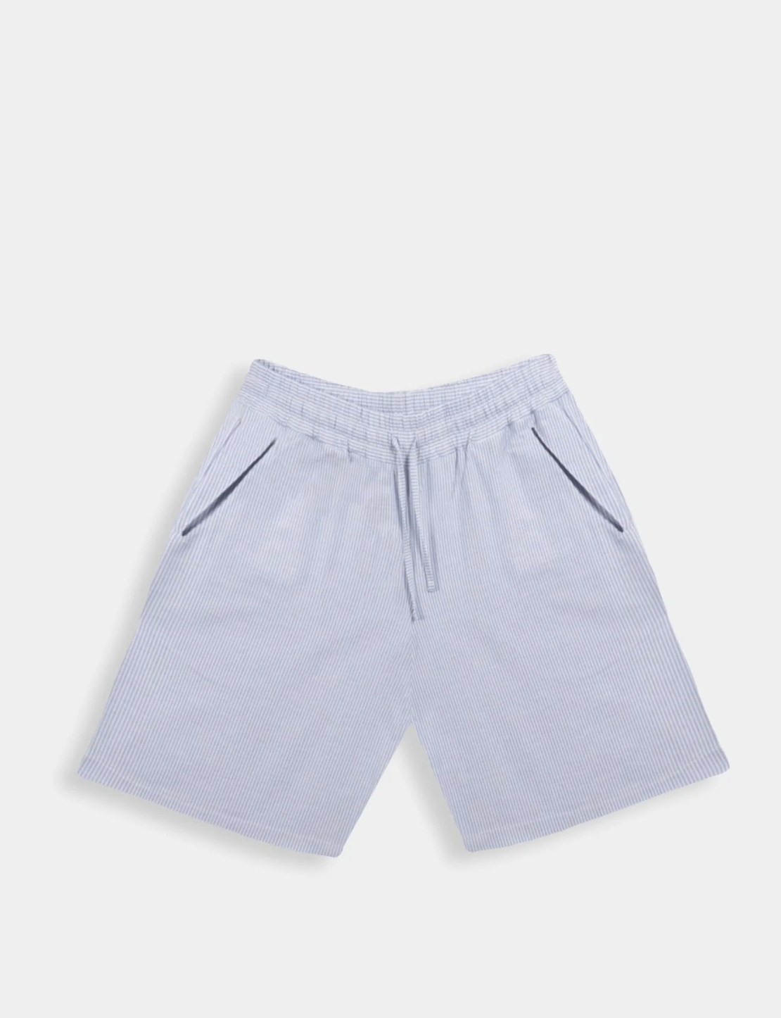 DRT STRIPED SHORT WHITE AND BLUE - FRONT OF