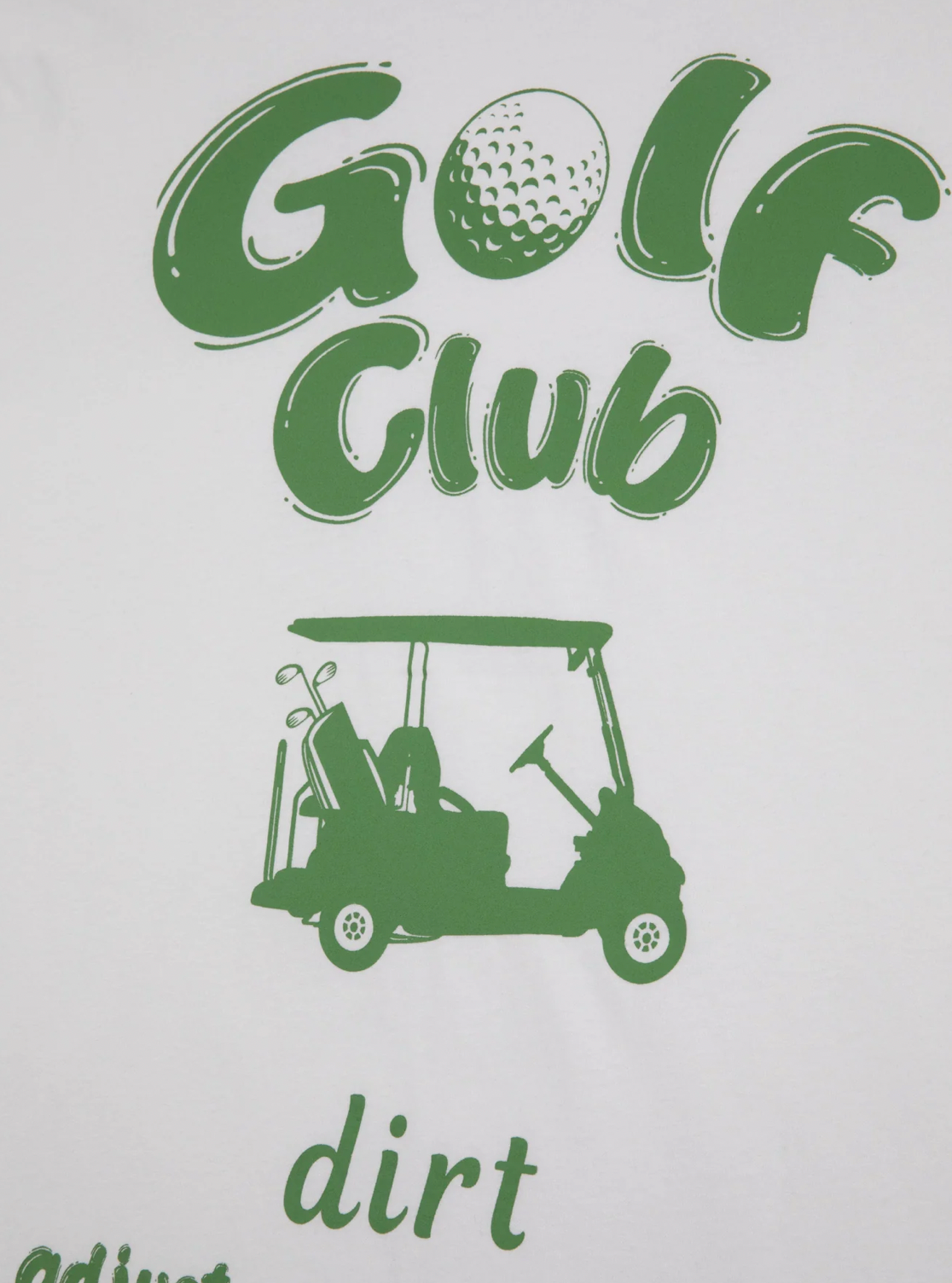 DRT GOLF PAR T-SHIRT WHITE AND GREEN - FRONT OF