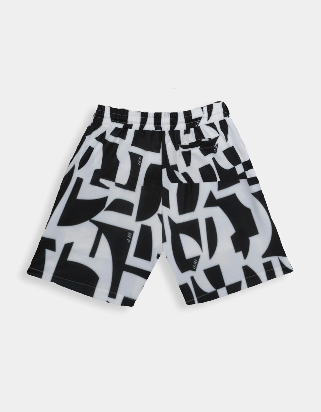 SHORTS DRT GEO BLACK AND WHITE - FRONT OF