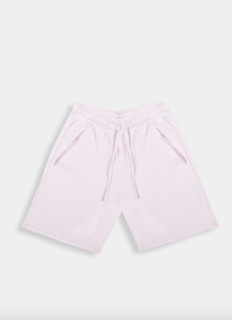 DRT STRIPED SHORT WHITE AND PINK - FRONT OF