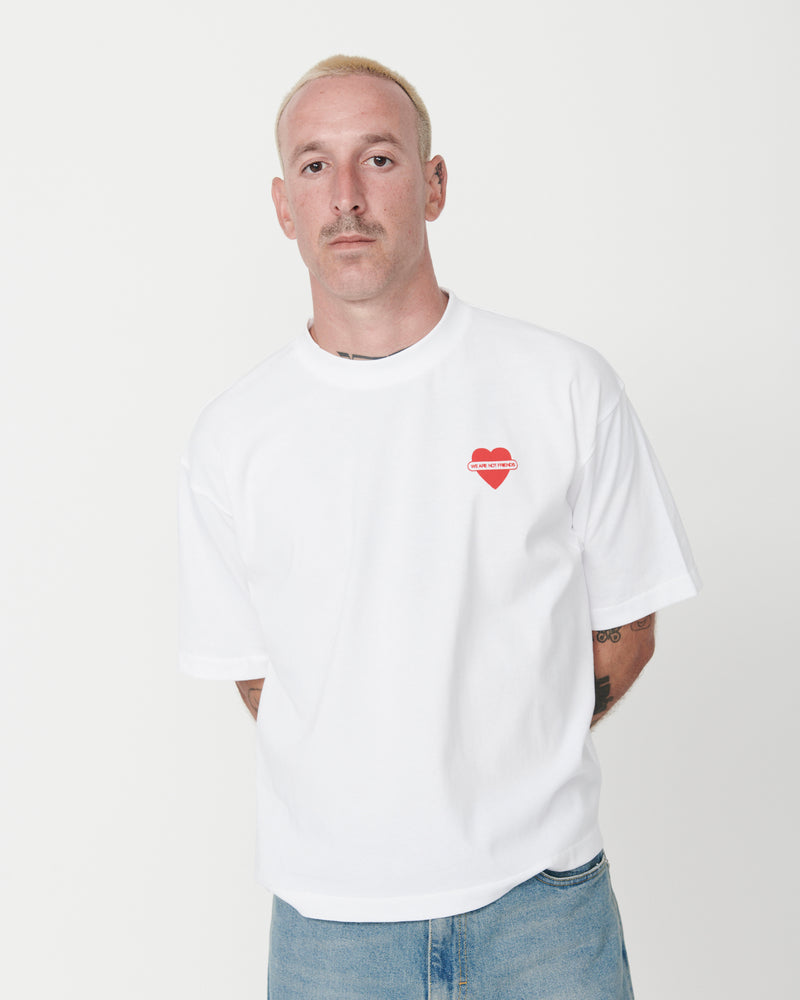 UNION LOVE WANF BOXY T-SHIRT WHITE - FRONT OF
