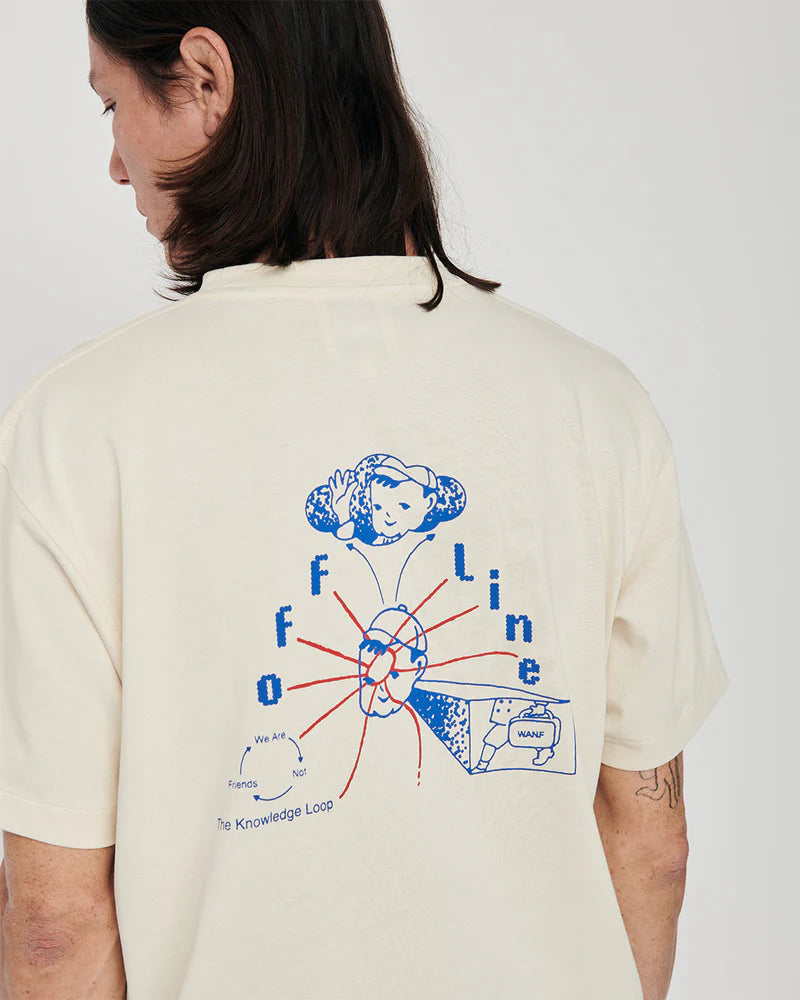 WANF TRAVEL BOY T-SHIRT OFF WHITE - FRONT OF
