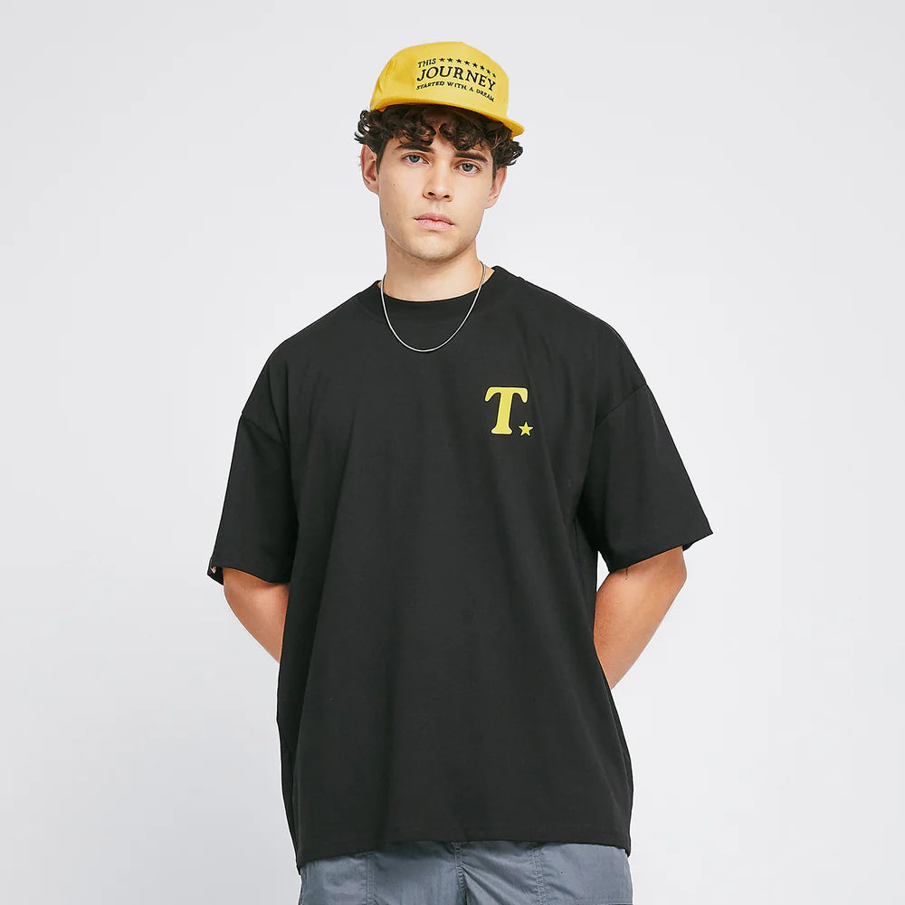 T-SHIRT THE JOURNEY OVERSIZED BLACK - FRONT OF