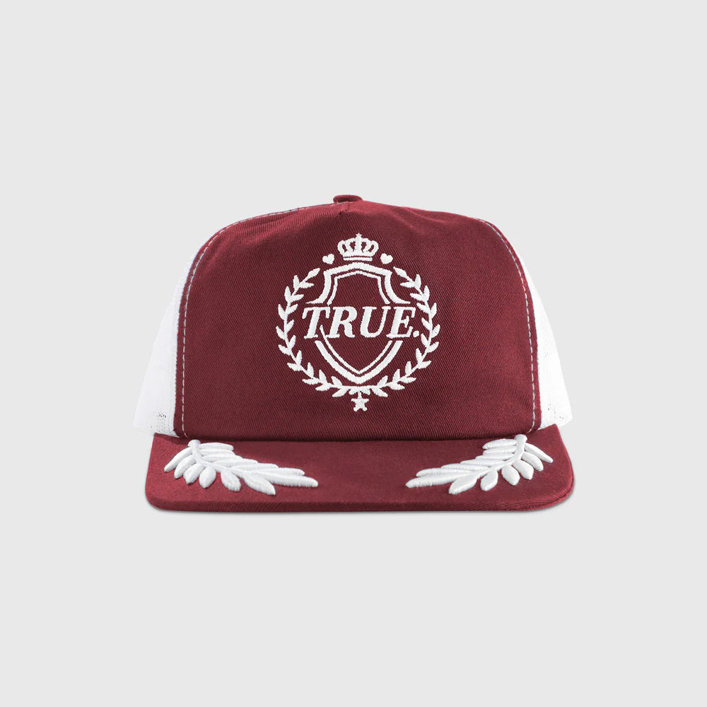 GORRA TRUE LOUNGE GOLFER DEEP RED - FRONT OF.