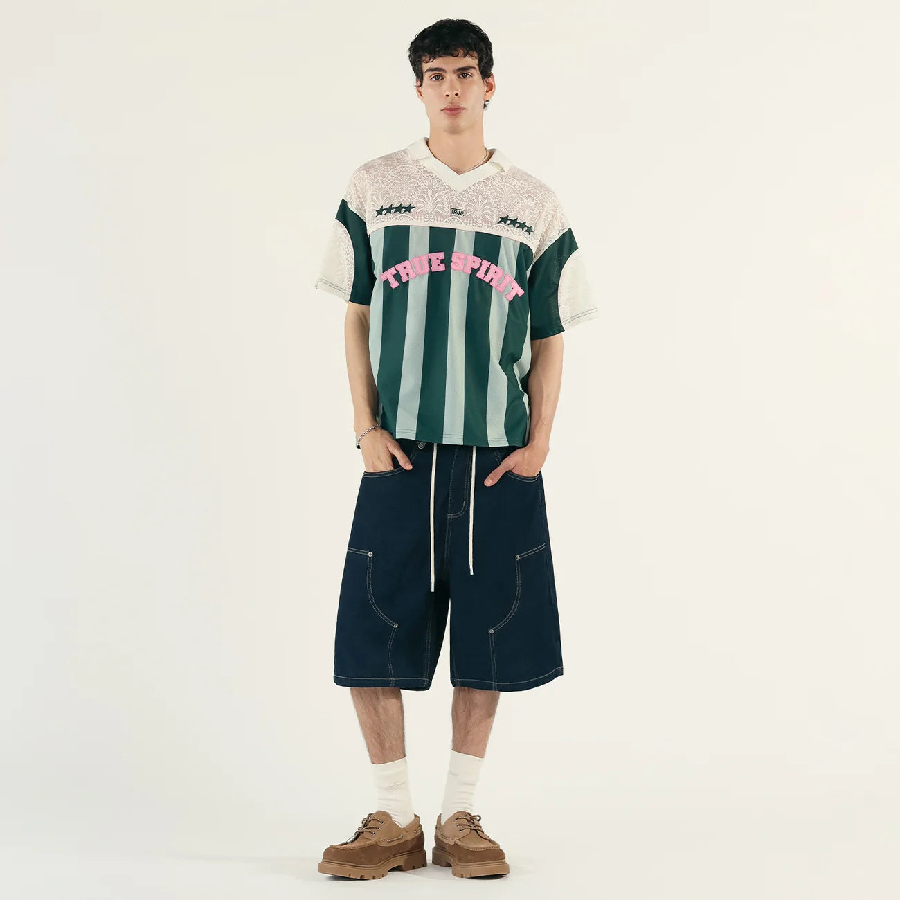 TRUE SPIRIT SOCCER TEE GREEN - FRONT OF