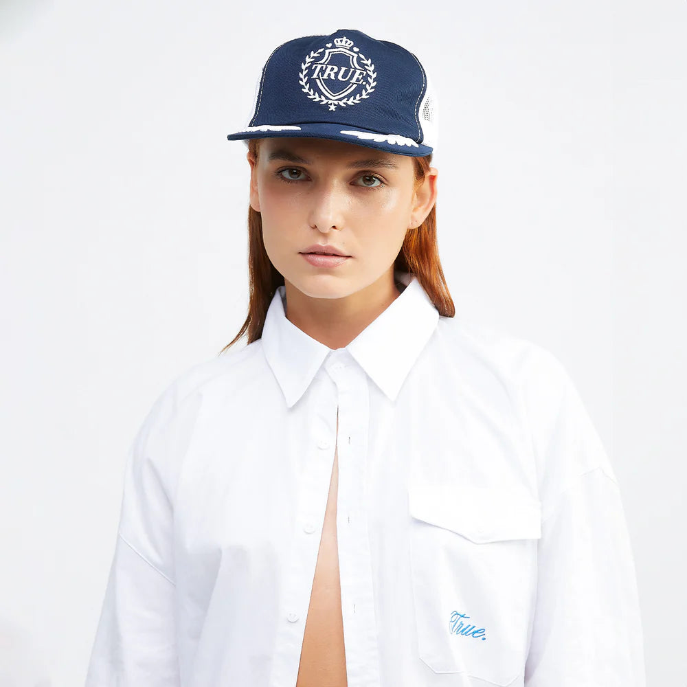 GORRA TRUE LOUNGE GOLFER NAVY BLUE - FRONT OF.