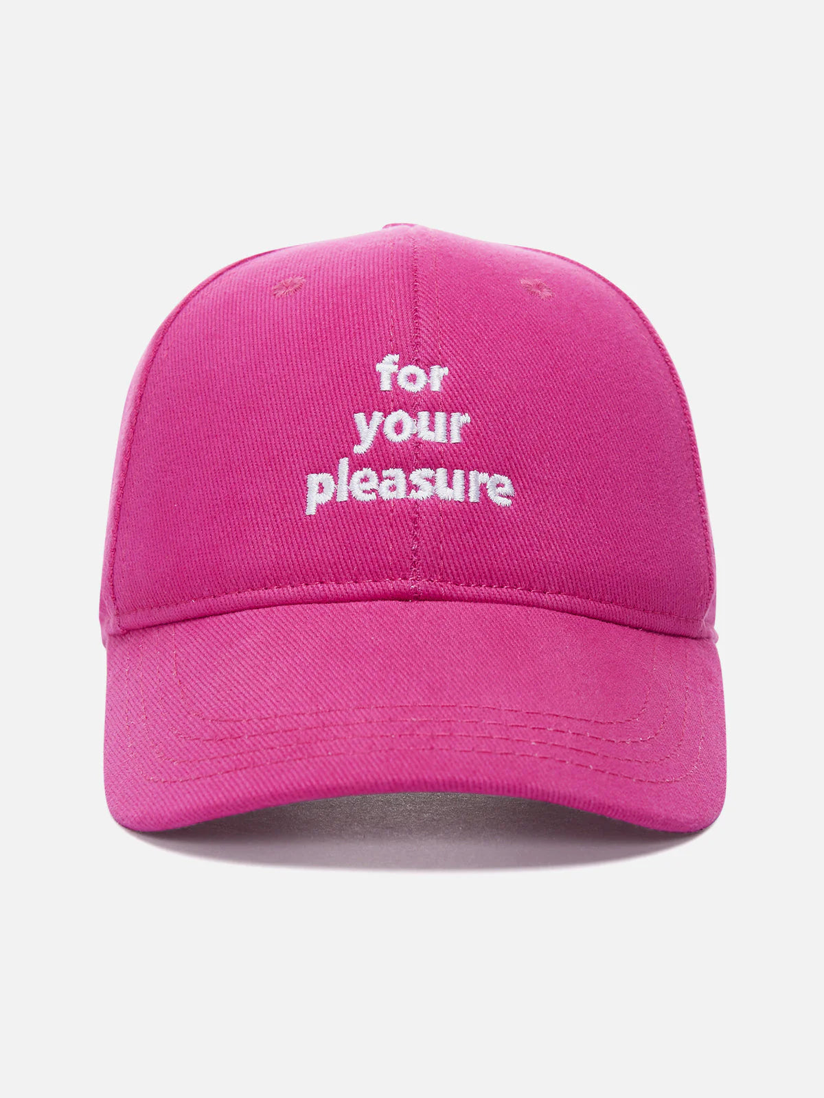 GORRA FOR YOUR PLEASURE PINK - FRONT OF.