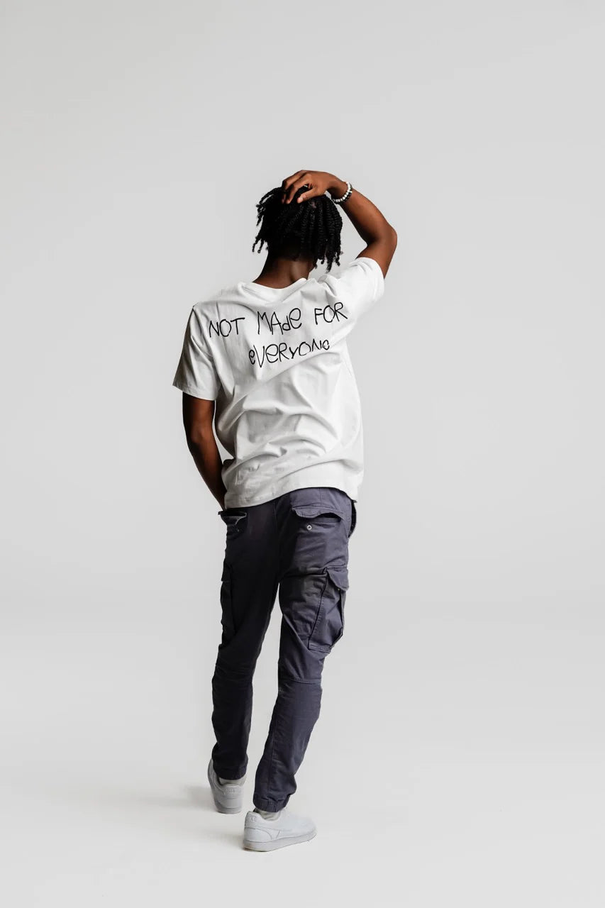 NOT MADE FOR EVERYONE T-SHIRT WHITE - FRONT OF