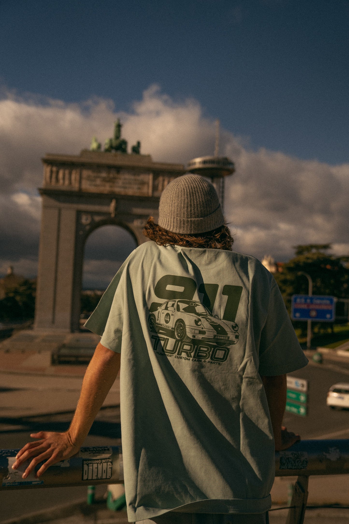 911 TURBO T-SHIRT MINT - FRONT OF