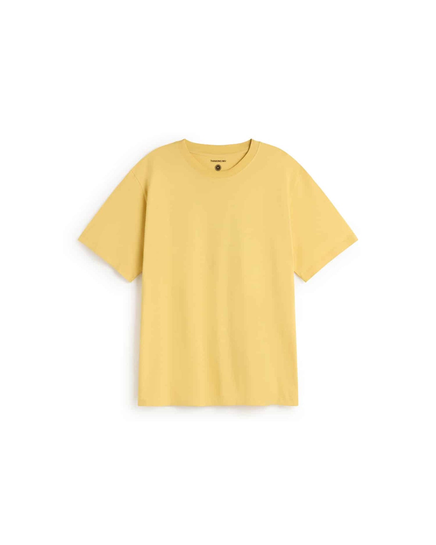 T-SHIRT AMARILLO BORDADO A MANO FLOWER AARON - FRONT OF