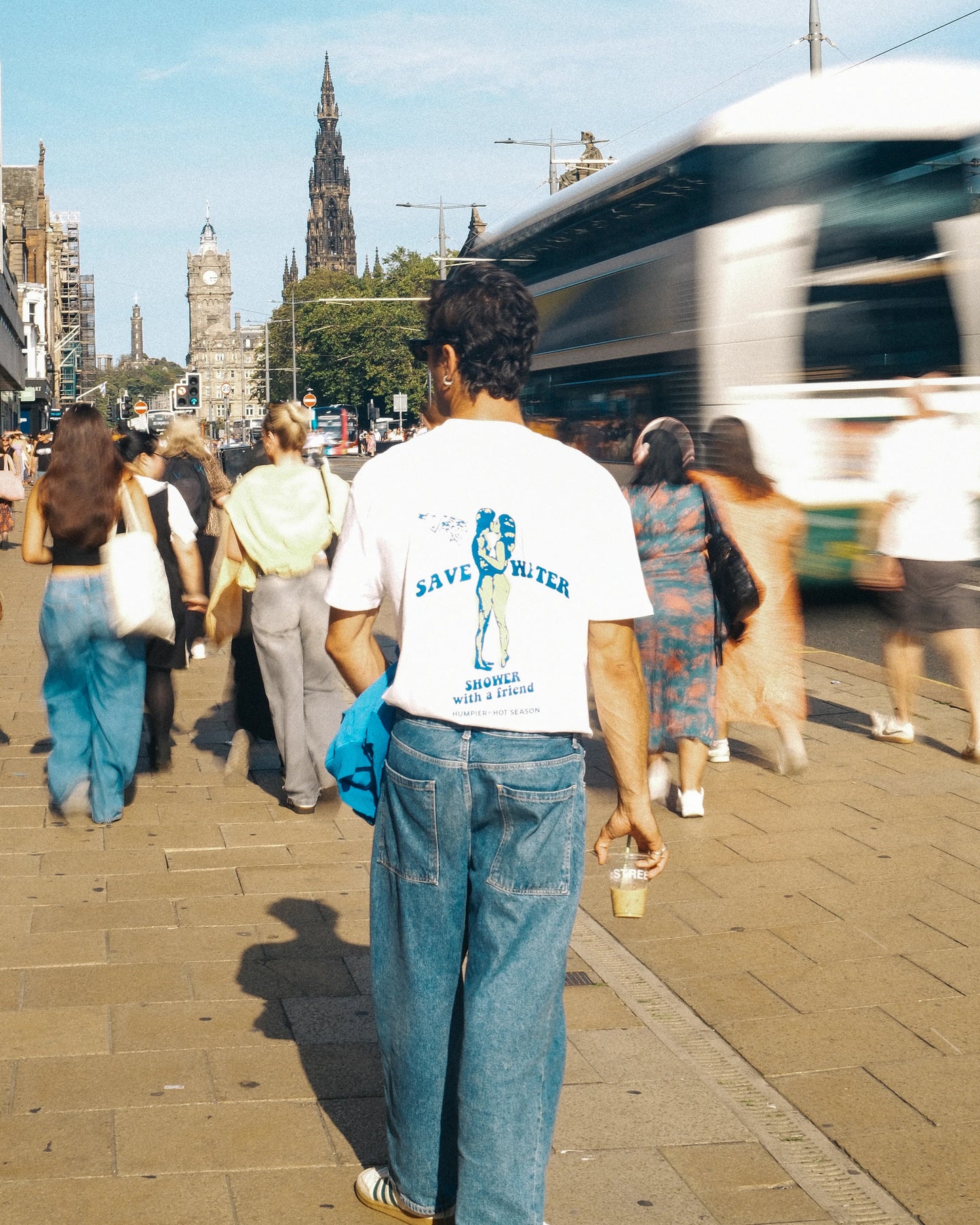 SAVE WATER T-SHIRT WHITE - FRONT OF