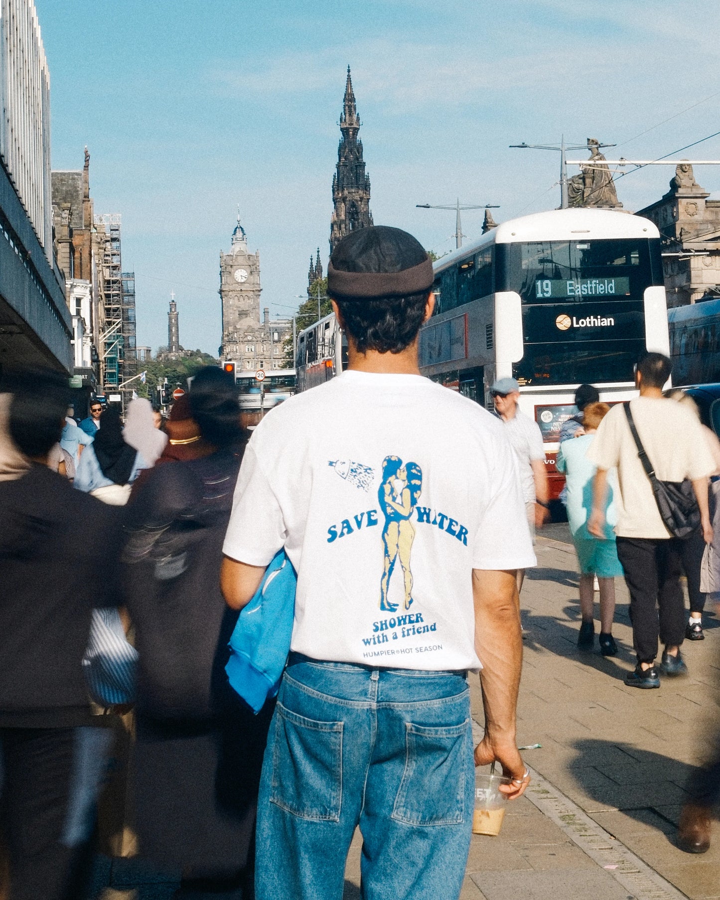 SAVE WATER T-SHIRT WHITE - FRONT OF