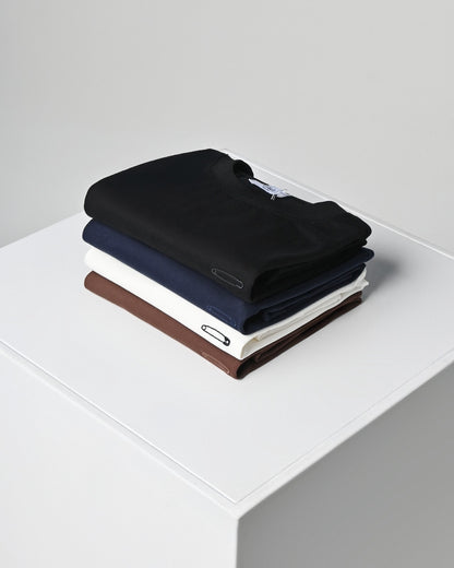 BLACK BASIC PAPER CLIP T-SHIRT - FRONT OF
