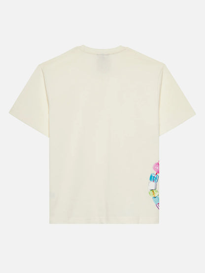 BEAD T-SHIRT OFF WHITE - FRONT OF