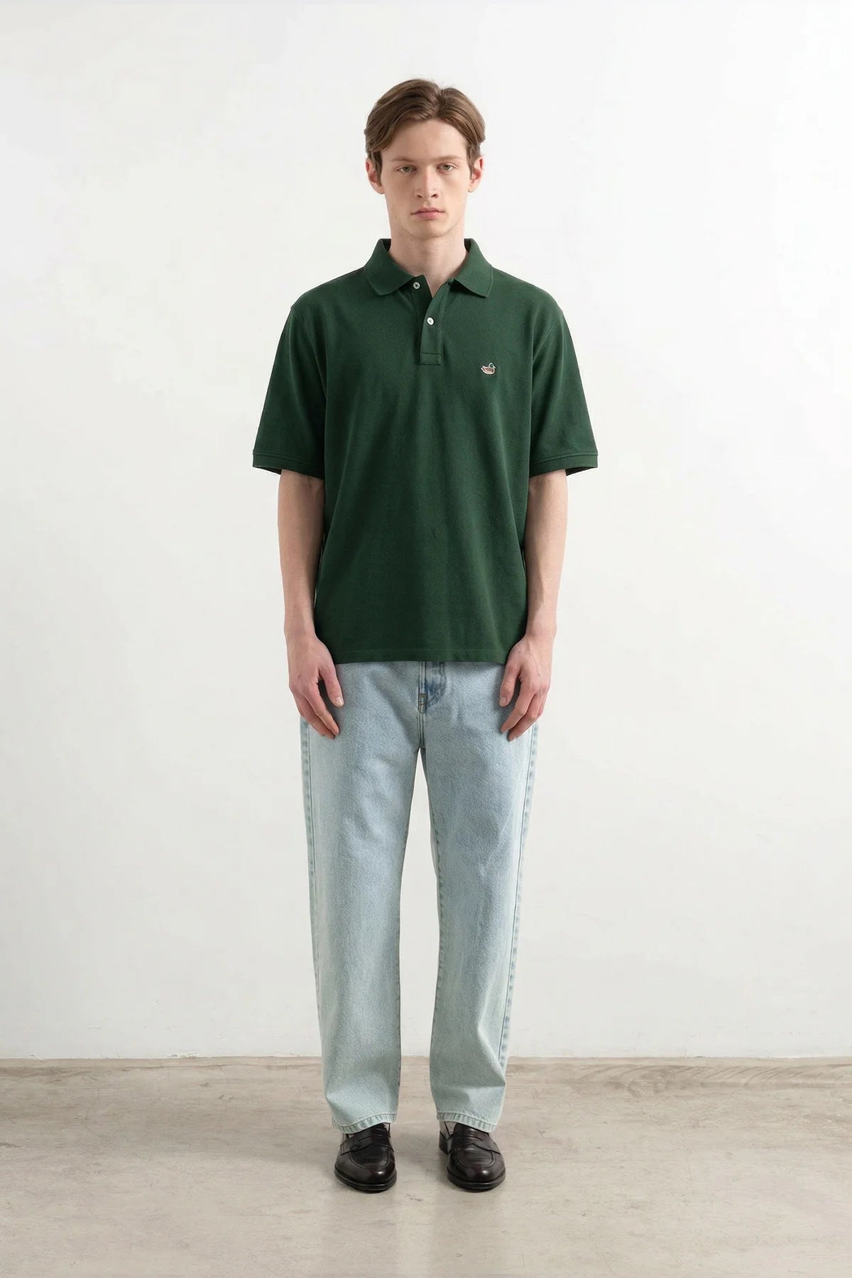 DUCK POLO DK GREEN EDMMOND - FRONT OF