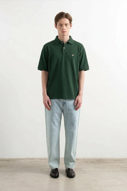 DUCK POLO DK GREEN EDMMOND - FRONT OF