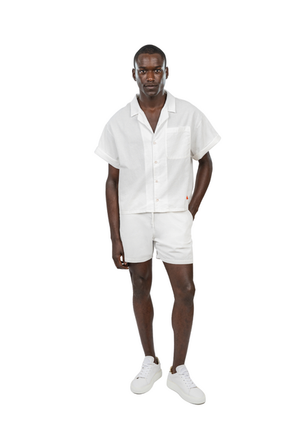 SHORT FLOW LINEN WHITE