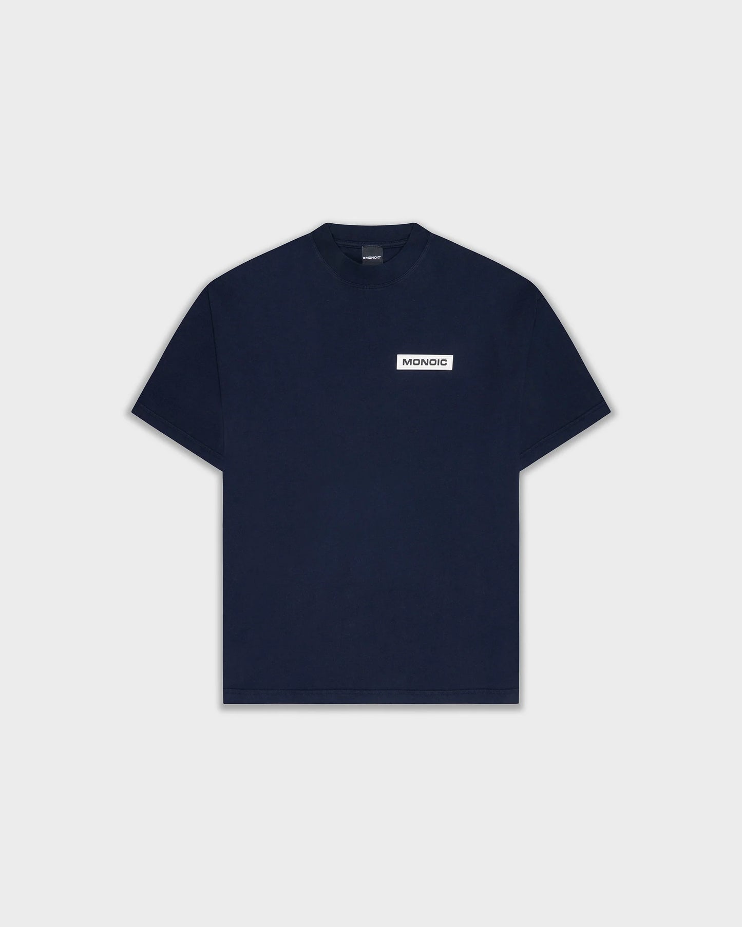 BASIC OVERSIZED T-SHIRT NAVY BLUE - FRONT OF