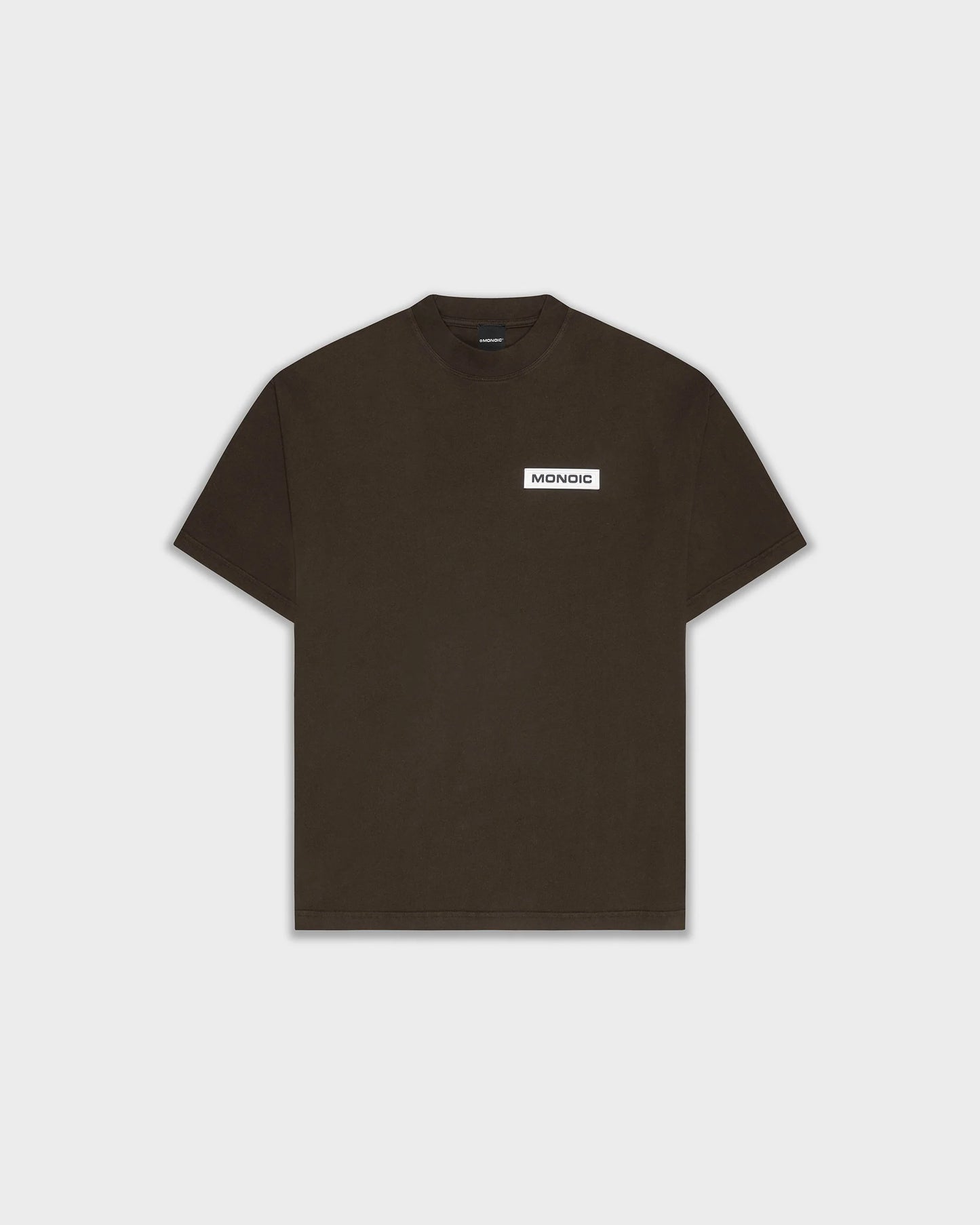 BASIC OVERSIZED T-SHIRT BROWN - FRONT OF
