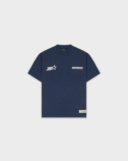 PACE MONOIC T-SHIRT NAVY BLUE - FRONT OF