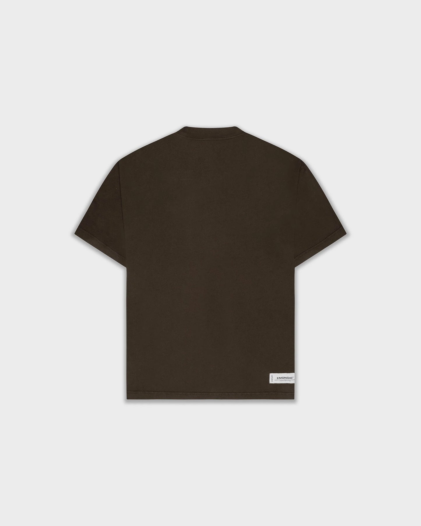 BASIC OVERSIZED T-SHIRT BROWN - FRONT OF