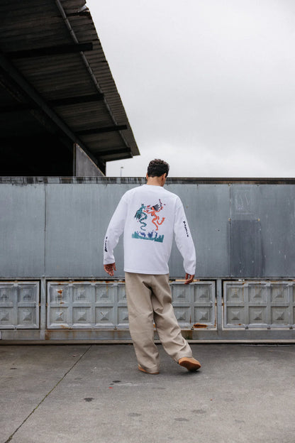 T-SHIRT LONGSLEEVE BATTLE ROYAL WHITE