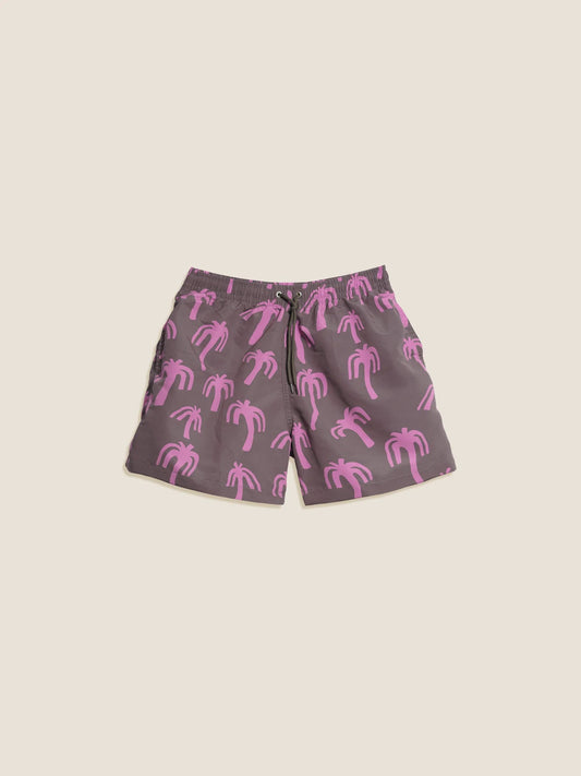 SWIM TRUNKS GREY PALMS