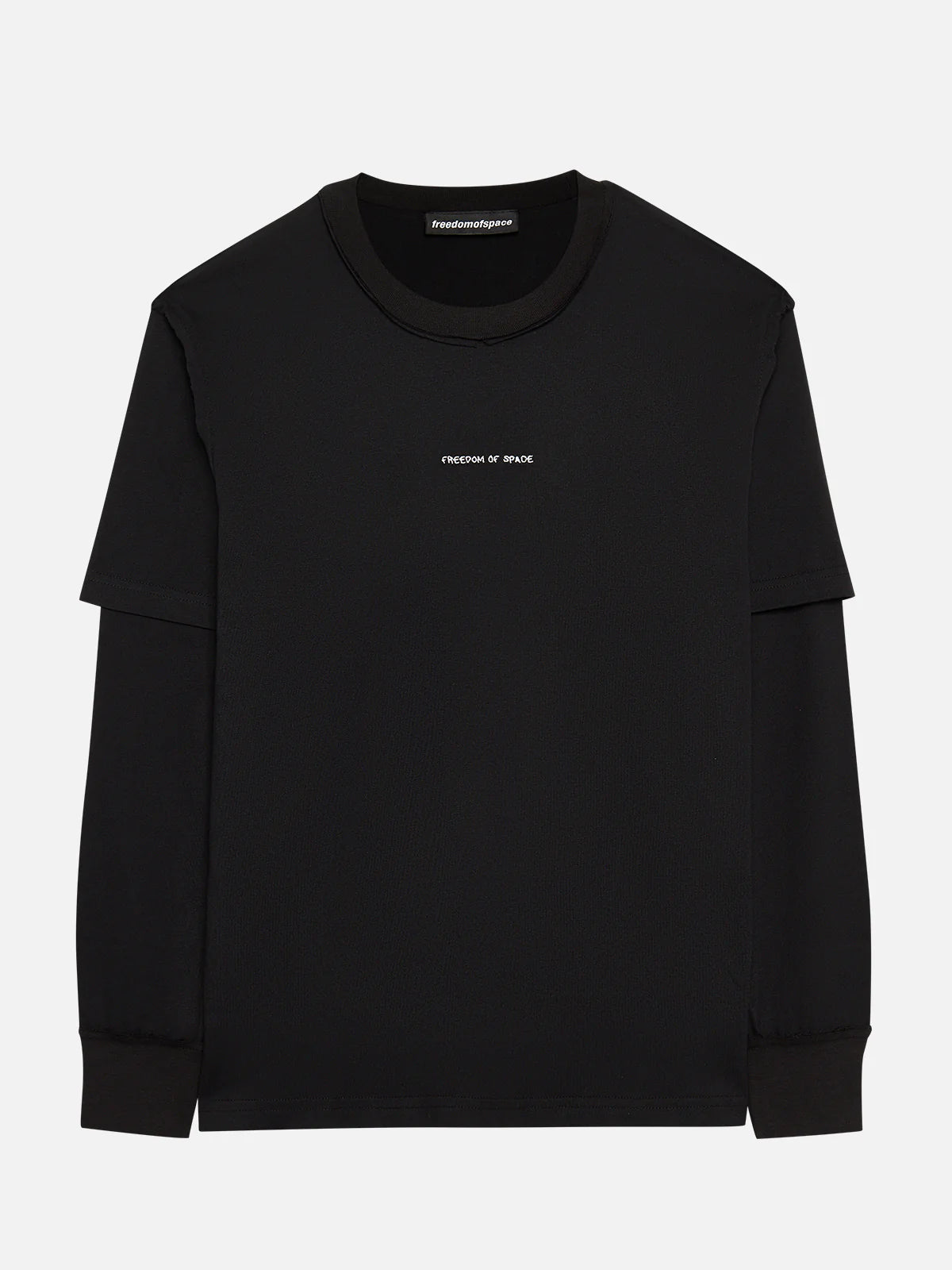 LONG SLEEVE T-SHIRT BLACK - FRONT OF
