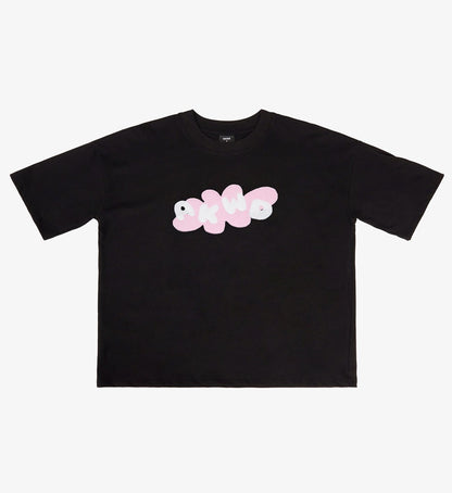 BUBBLE T-SHIRT BLACK - FRONT OF