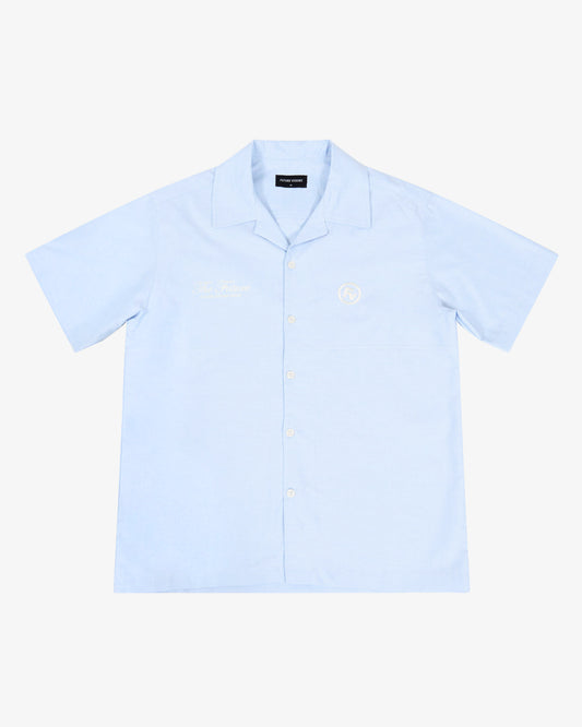 BUTTON DOWN SHIRT BLUE - FRONT OF
