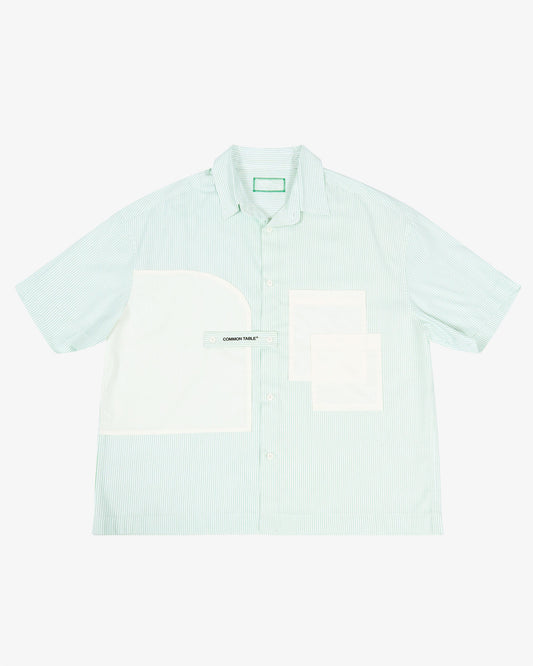 CAMISA DOUBLE POCKET GREEN - FRONT OF