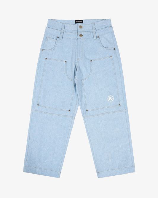 DENIM PANT DOUBLE WAIST - FRONT OF
