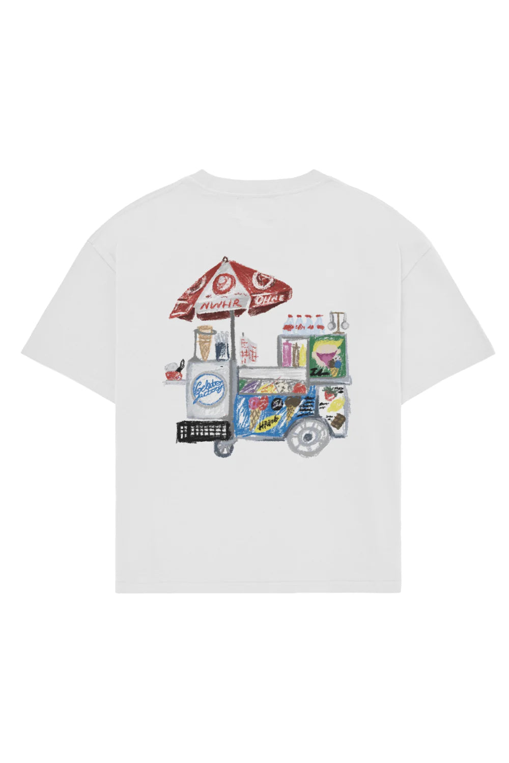 CAMISETA ICE CREAM CART WHITE - FRONT OF
