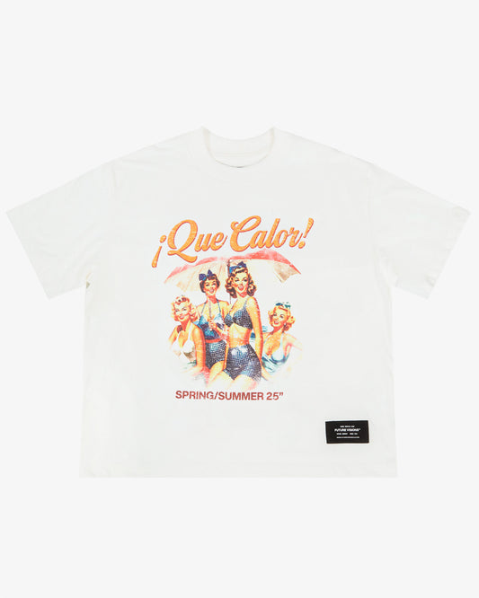 T-SHIRT BOXY CALOR WHITE - FRONT OF