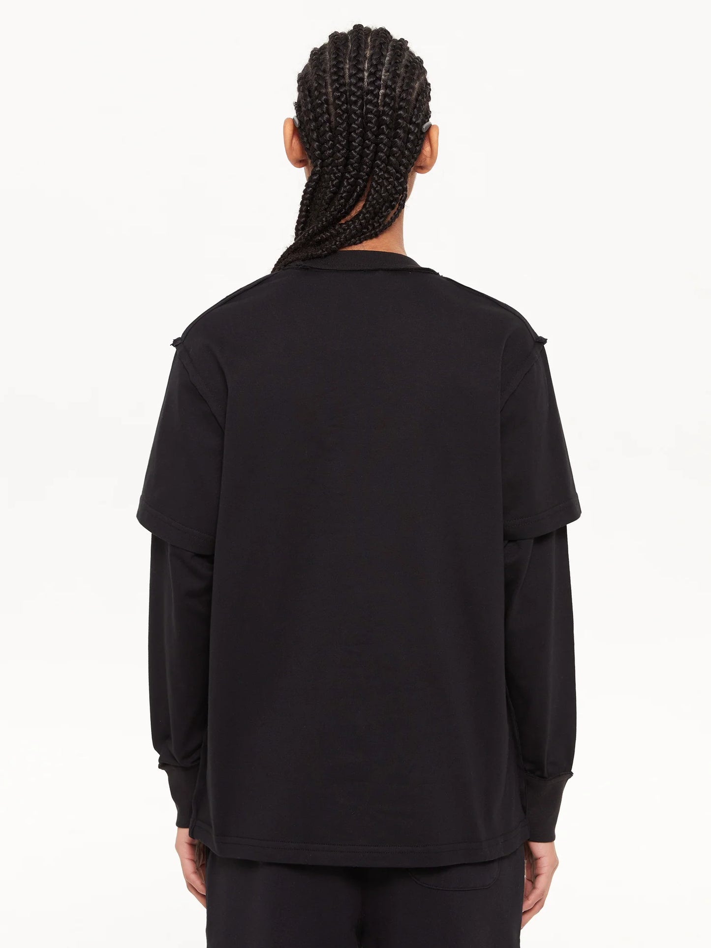 LONG SLEEVE T-SHIRT BLACK - FRONT OF