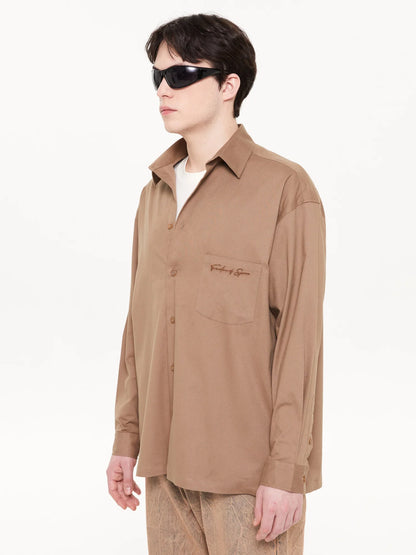 CAMISA LONG SLEEVE BROWN