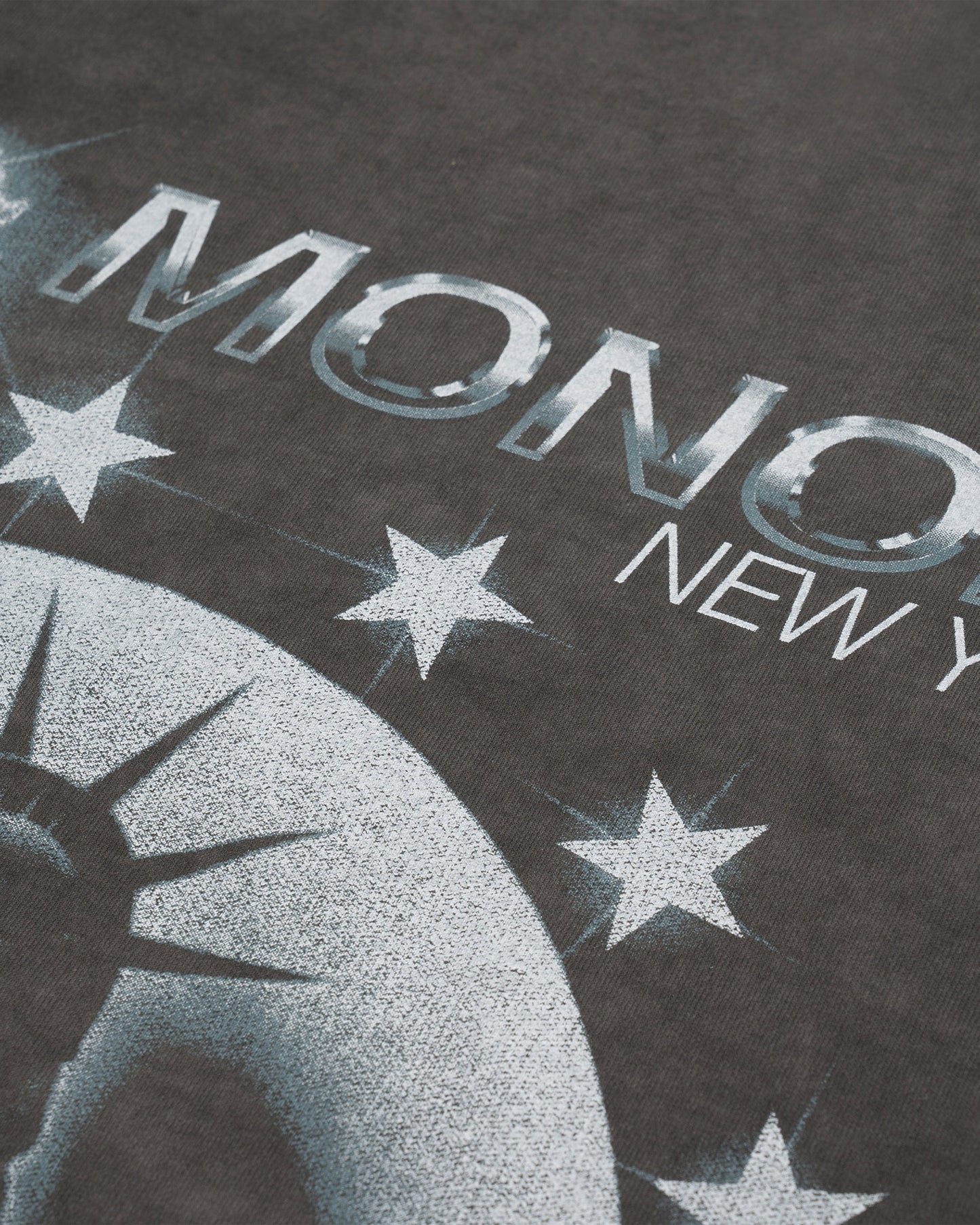 LIBERTY MONOIC T-SHIRT WASHED GRAY - FRONT OF