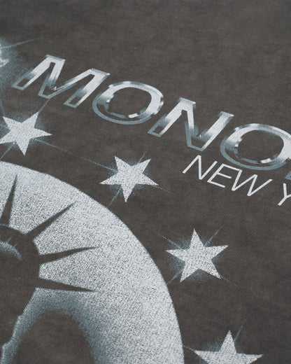 LIBERTY MONOIC T-SHIRT WASHED GRAY - FRONT OF