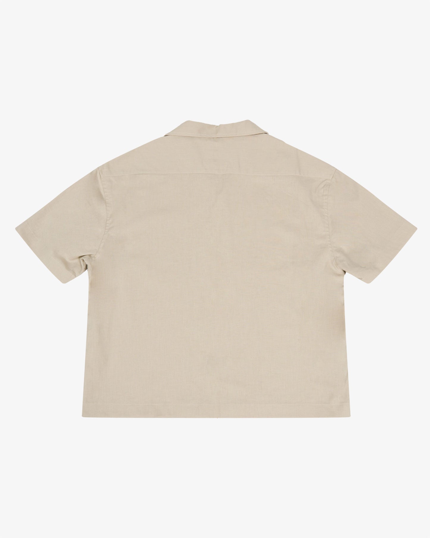 CAMISA LINEN ARCHITECTURAL CAMEL - FRONT OF
