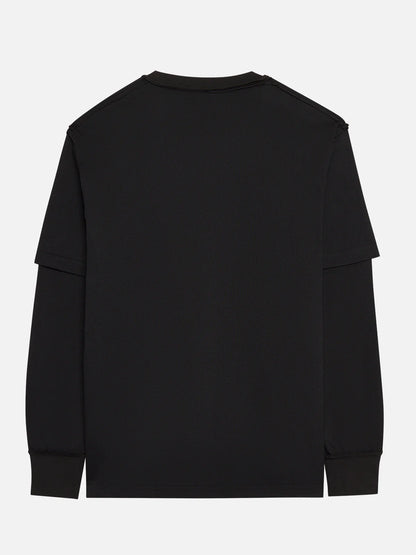 LONG SLEEVE T-SHIRT BLACK - FRONT OF
