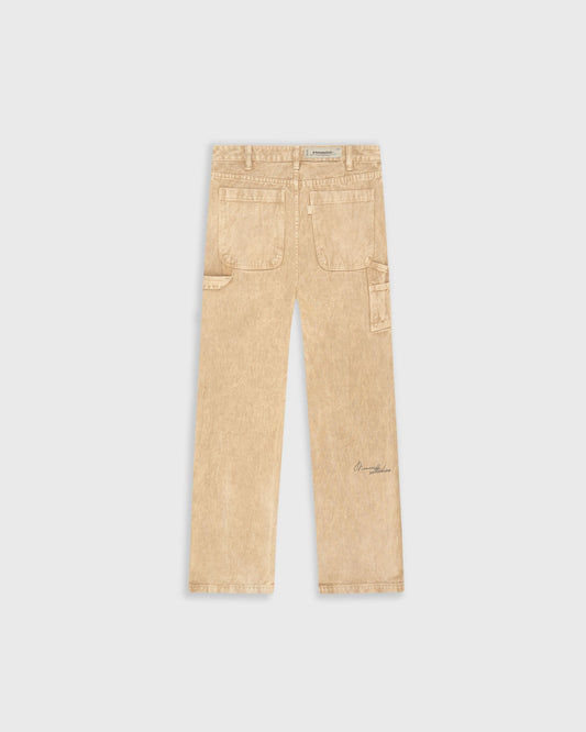 PANTALONES MONOIC STUDIOS WORK VINTAGE BEIGE - FRONT OF