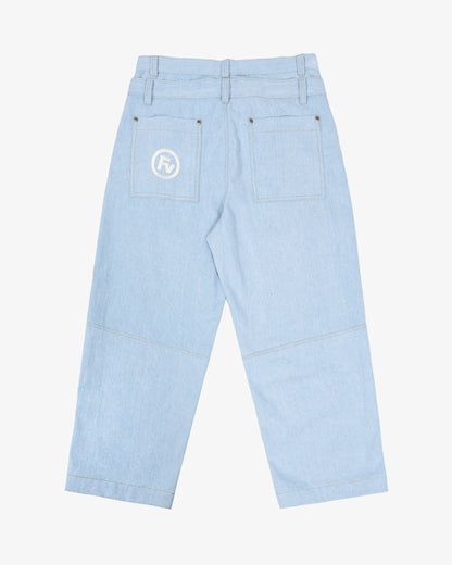 DENIM PANT DOUBLE WAIST - FRONT OF