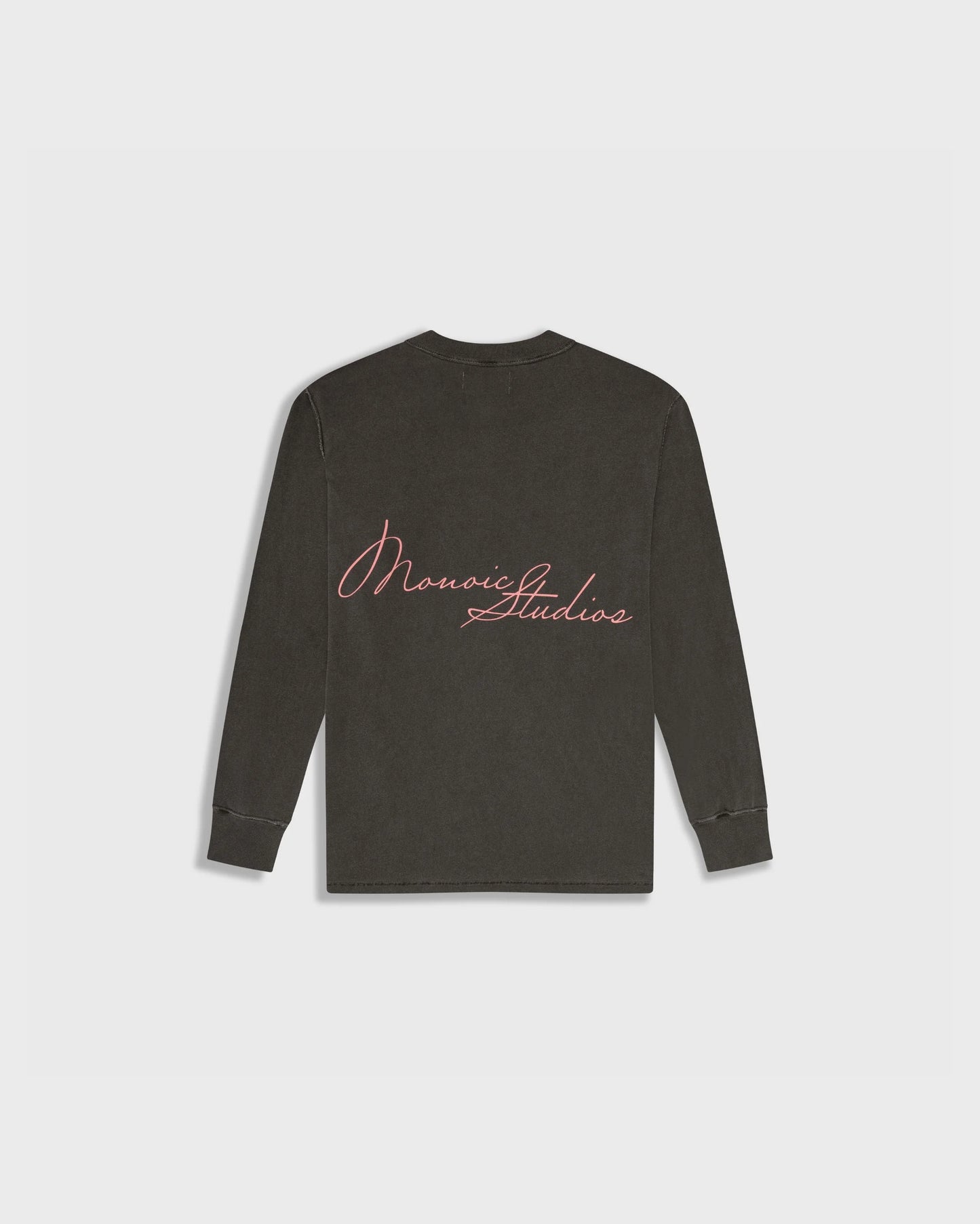 LONG SLEEVE REGULAR FIT T-SHIRT VINTAGE GREY - FRONT OF