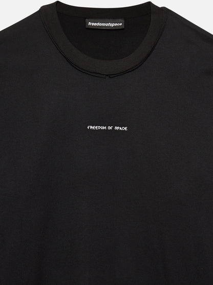 LONG SLEEVE T-SHIRT BLACK - FRONT OF