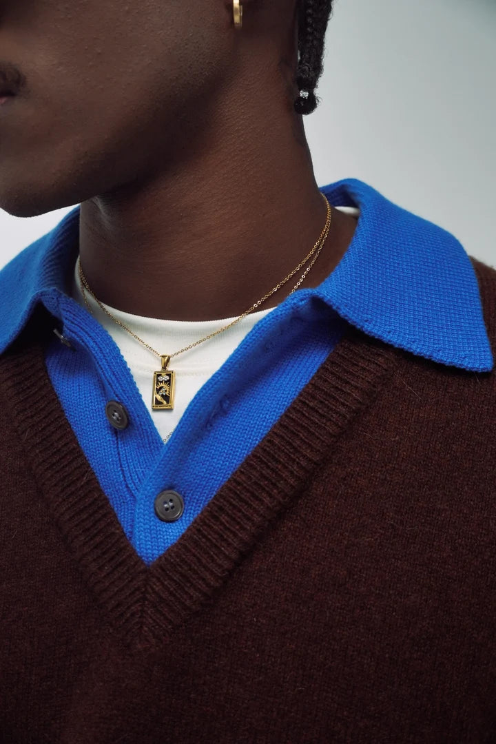 BROWN SWEATER SALON MIXTE - FRONT OF