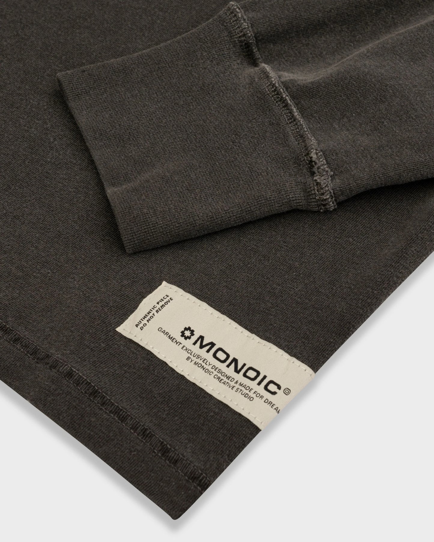 LONG SLEEVE REGULAR FIT T-SHIRT VINTAGE GREY - FRONT OF