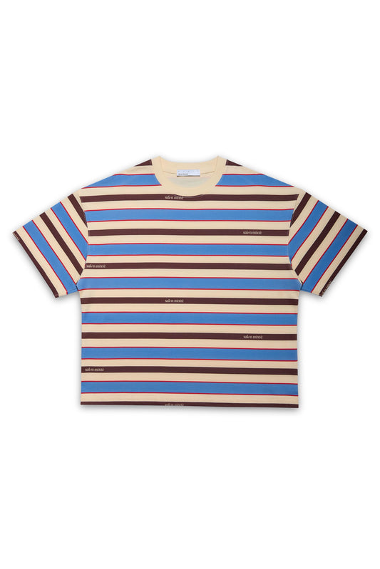 STRIPES BOXY FIT T-SHIRT SALON MIXTE - FRONT OF