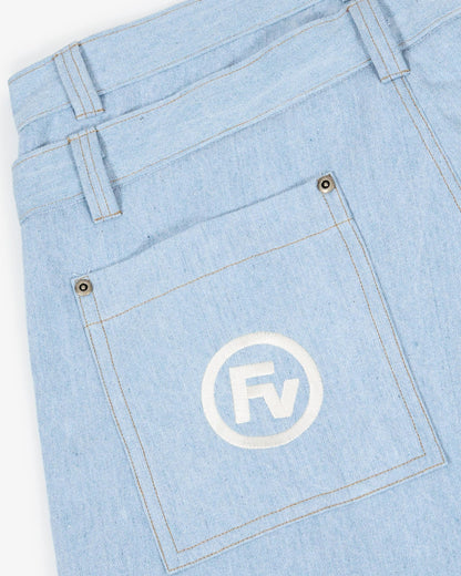 DENIM PANT DOUBLE WAIST - FRONT OF