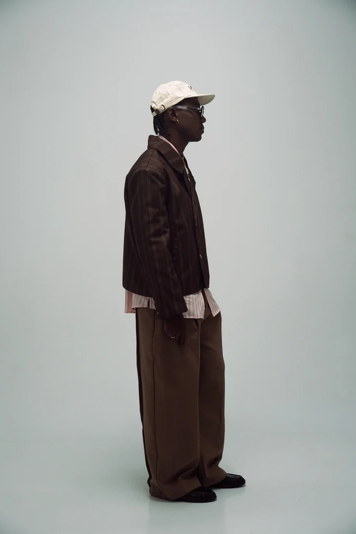 BROWN BLAZER EL SALON MIXTE - FRONT OF