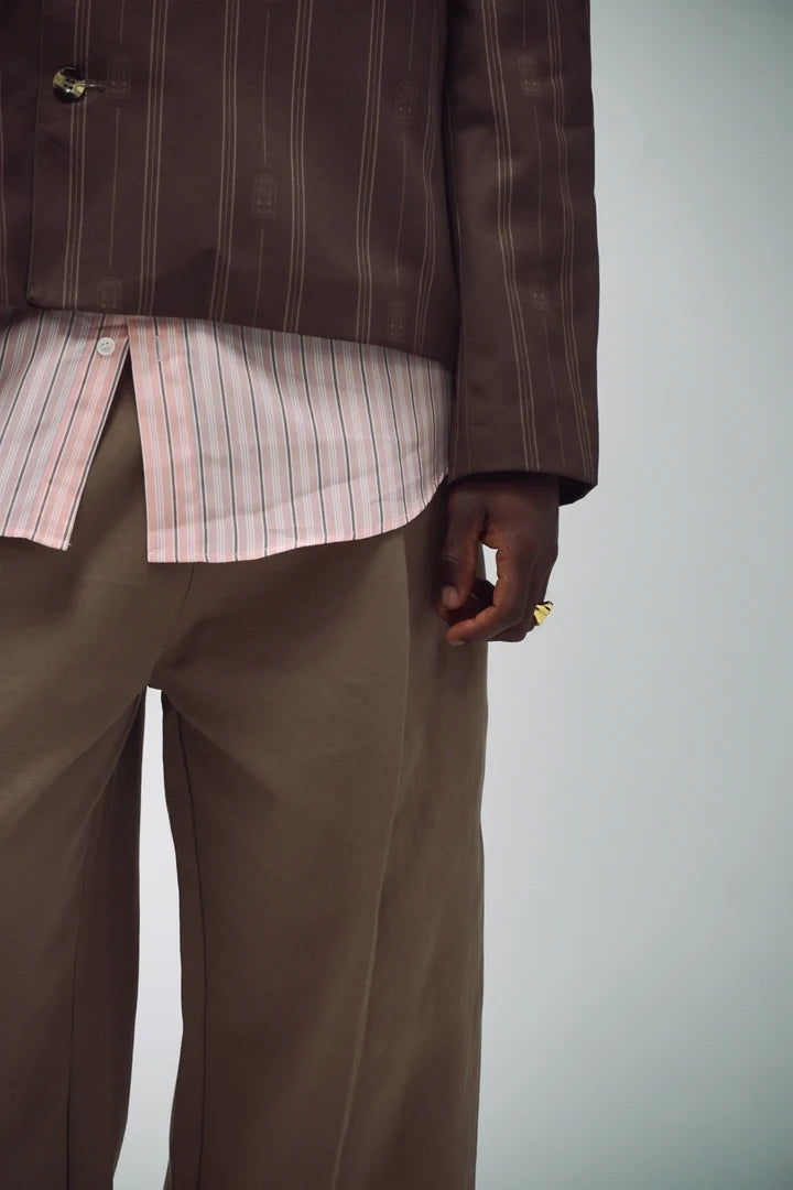 BROWN BLAZER EL SALON MIXTE - FRONT OF